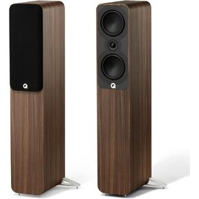 Q Acoustics 5040 Floorstanding Speakers Pair Santos Rosewood with Cable - 2X 5 Mid/Bass Drivers, 1" Tweeter - Stereo System for Home Entertainment Center, Surround Sound TV/Record Player