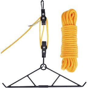 Stedan Deer Hanger Kit, Elk Hoist Pulley Lifting System, Max to 700LB, Bucket for Skinning with Anti-Wear Resistant Rope, Deer Hunting Accessory for Deer Meat/Slaughter/Skinninging