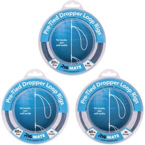20 lb, 40 lb & 60 lb Bundle - 20 lb, 40 lb & 60 lb Pre-Tied Dropper Loop Rigs - Perfect for Saltwater & Freshwater Fishing