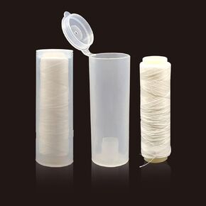 BRBASAP 2Pcs Magic Thread for Fishing 0.2 mm Elastic Invisible Bait Line 656 Feet Per Spool with Clear Storage Case Perfect for Wrapping Threading and Fishing Twine Holder
