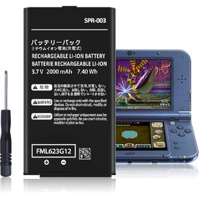 بطارية SPR-003 ، 2025 جديدًا للبطارية ذات السعة العالية التي تم ترقيتها العالية في Nintendo 3DS XL New 3DS XL LL Console ، Switch Game Console ، مع مجموعة أدوات الإصلاح