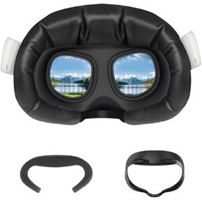 بالنسبة إلى Meta/Oculus Quest 3S Accessories VR Face Pad ، PU Leather Leather Cushion Discirculation Discirculation Interface and Face Pad Pad Pad Pad
