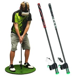 DriVR Elite Standard Putter Combo - Realistic VR Golf Simulator Handle - Carbon Fiber VR Golf Club Handle for Quest 2, 3 and Pro - Adjustable Weighted VR Golf Simulator Grip