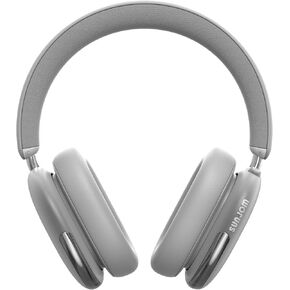 Freepods 120H Playtime Wireless Over-Ear Headphones, ANC/ENC Pro-Level Active Noise Cancelling, Bluetooth Headphones with Built-in Microphone Type-C Charging for Call Travel Sports Gym-Sliver