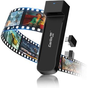Carlinkit Car TV HDMI 2025 & FireDrive Link - Wired CarPlay to HDMI Converter for Fire TV Stick, HD Car Adapter for Video/Gaming Streaming, Plug & Play, Compatible Devices