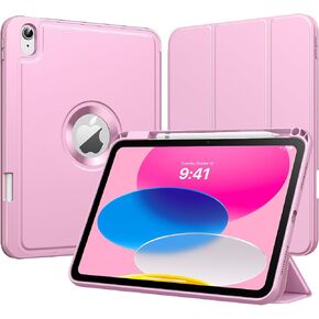 Moko for iPad (A16) الجيل الحادي عشر 2025 11 بوصة/10 جيل 10 2022 1022 بوصة مع حامل قلم رصاص ، علبة iPad الواقية من TRIFOLD الذكية مع غطاء حامل TPU الناعم ، الاستيقاظ التلقائي ، النوم ، الوردي in Kuwait