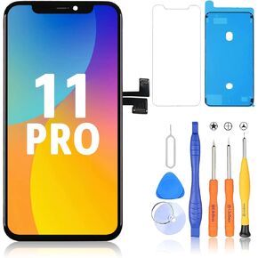 Ayake Screen Replacement for iPhone 11 Pro, 5.8-inch LCD Display Full HD and Touch Digitizer Assembly True Tone Programmable Face ID Remains with Tool Kits, for Model A2160, A2217, A2215
