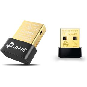 TP-Link USB Bluetooth Adapter for PC(UB400), 4.0 Bluetooth Dongle Receiver Support Windows 11/10/8.1/8/7/XP & USB WiFi Adapter for PC(TL-WN725N), N150 Wireless Network Adapter - Nano Size WiFi Dongle