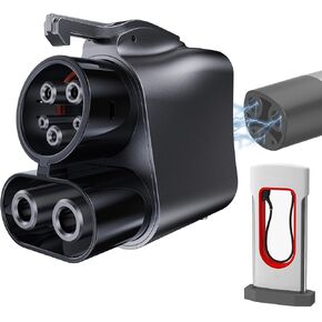 Cybertruck 2 in1 CCS & J1772 to Tesla (NACS) Adapter,250KW Fast Charging for Tesla Model 3/Y/S/X/Cybertruck, Compatible with CCS1 DC Superchargers & J1772 AC Stations, Supports Level 1/2/3 Chargers