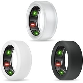 Cover for UltraHuman Ring AIR/Oura Ring Gen 4/ Gen3, 3Pack Elastic Ring Case Protector for Gym and Working Out (Gold+Silver+Rosegold, S (6/7/8/9/10))