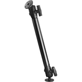 1.5" / C Size Aluminum Double Ball Mount with Extension(18.3") Arm, Tablet/Fish Finder Mount, Double Socket Arm with Two AMPS Round Plates, Compatible with RAM, Arkon, iBolt and More