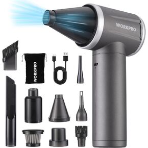 Workpro 12V Air Air Duster-120،000 دورة في الدقيقة ، منفاخ هواء مضغوط من طاقة فائقة ، ومحرك قابلاً للفرشاة قابلة لإعادة الشحن ، منظف متين ، منفاخ غبار قابل للتعديل 4-gear للكمبيوتر ، لوحة مفاتيح الكمبيوتر ، الإلكترونيات ، السيارة ... in Kuwait