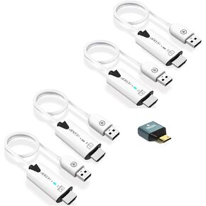 EDUP 2 Pairs Wireless HDMI Transmitter and Receiver, 1080P Wireless HDMI Extender 165FT Range, Plug&Play, Video Audio Projection for Desktop, PC, TV Box, PS4/5 to TV/Projector/Monitor