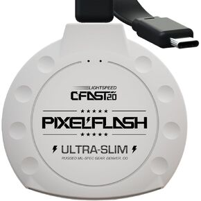 PixelFlash CF Card Reader (Blue) - Compact Flash Memory Card Adapter with USB 3.0, 5GB/s File Transfer, No-Bend Pins, Supports UDMA-7, Anti-Slip & Anti-Scratch, Compatible with Most Brands & OS