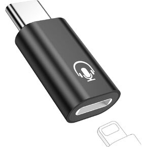 Fidioto USB C iPhone Adapter (Not Support Data Transfer& Charging), USB C Male to Female Lightning Headphone Earphone Adapter for iPhone 16 iPad Pro iMac Pro,MacBook 12 and More Devices Black