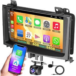 Android 13 Car Stereo Radio for Mercedes Benz Sprinter 2006-2017 Car Radio w/Wireless Carplay & Android Auto WiFi Bluetooth GPS Navigation 9" Touch Screen Backup Camera,4GB+64GB