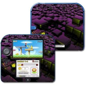 MightySkins Skin Compatible with Nintendo 2DS wrap Sticker Skins Purple Blocks