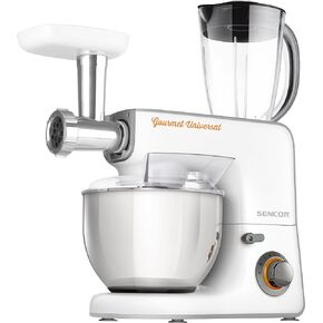 Sencor STM3700WH 10 Speed Stand Mixer with 10 Specialized Attachments, White