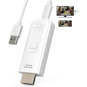 Wireless HDMI Display Dongle Adapter, Portable Receiver for Streaming Movies, Shows Extender Kit 4K Support 2.4/5Ghz, Video Mirroring Dongle Receiver from Smartphone,Laptop Support Airplay Miracast