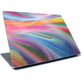MightySkins Glossy Glitter Skin for Microsoft Surface Laptop 3 13.5" (2019) - Rainbow Waves | Protective, Durable High-Gloss Glitter Finish | Easy to Apply, Remove, and Change Styles | Made in The USA