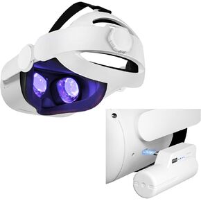 Head Strap for Oculus Quest 2 with 5000mAh Head Strap Battery Pack Compatible with Oculus/Meta Quest 2