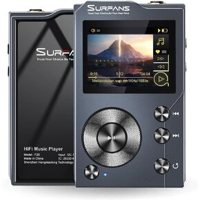 F20 HiFi MP3 Player with Bluetooth5.2, Lossless DSD High Resolution Digital Audio Music Player, High-Res Portable Audio Player with 128GB Memory Card, Support up to 256GB