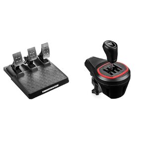 THRUSTMASTER T-3PM Racing Pedals (PS5, PS4, Xbox Series X/S, One and PC) & TH8S Shifter Add-On, 8-Gear Shifter for Racing Wheel, Compatible with PlayStation, Xbox and PC