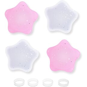 Enhanced Switch Pro Controller Thumb Grips for PS4/PS5/Xbox Series X/S/One, Durable Silicone Joystick Caps, Anti-Slip, Ergonomic, Reduces Thumb Fatigue, Comfortable for Long Sessions, 4-Pack
