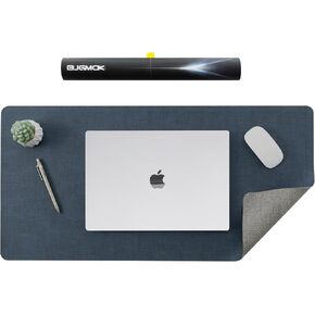 Faux Leather Desk Pad Protector, Large Desk Mat, Keyboard Pad, Non-Slip PU Leather Desk Blotter,Desk Cover mat, Felt Desk mat, High Temperature Resistant,Desk mat for Keyboard (Mint Green)