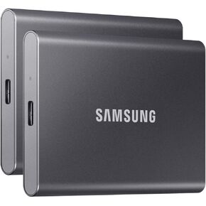 SAMSUNG Portable SSD T7, 4TB External Solid State Drive, Speeds Up to 1,050MB/s, USB 3.2 Gen 2 (2-Pack)