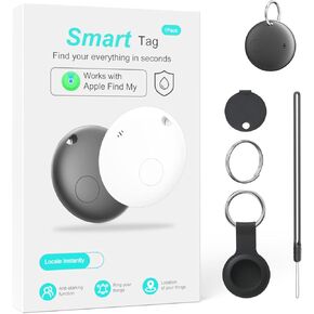 Air Tag Alternative: Smart Bluetooth Tracker for Apple Find My No Monthly Fee, Item Finder for Keys, Luggage, Bags & Pets, Precision Tracking, IP68 Waterproof Design (iOS Only)