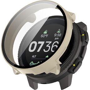 FitTurn Compatible with SUUNTO VERTICAL Screen Protector Cases Replacement PC Slim Case Cover 3D Full Coverage Tempered Glass Case for SUUNTO VERTICAL Watch (Black)