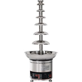 Chocolate Fountain 110V Electric 7-Tiers Larger Digital Chocolate Fountain Melting Machine Heating Fondue Fountain,8kg of chocolate