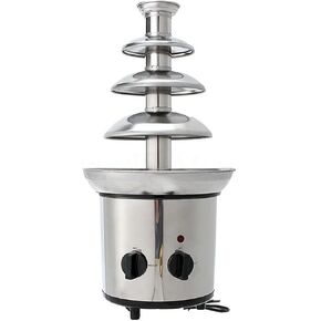 Chocolate Fountain Machine 4 Tiers Electric Chocolate Fondue Fountain Machine Cheese Fountain Perfect for Nacho Cheese, Chocolate Sauce, Wedding, Party