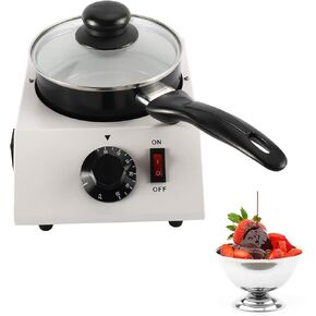 Chocolate Melting Pot 110V Chocolate Tempering Melting Machine Adjustable Temperature (Single Pot)