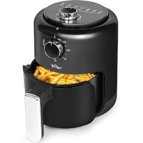 Small Air Fryer 2.1 QT, Mini Airfryer Adjustable Time&Temp Control, Ideal for 1-2 People Quick Healthy Meals Snack in Minutes, Compact Size Space-Saving with Nonstick Basket