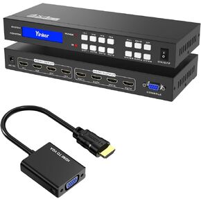 4K HDMI Matrix 4x4 + HDMI to VGA Adapter