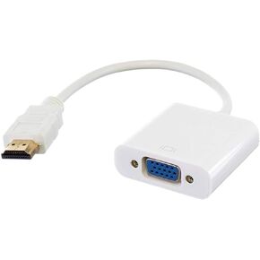 THE CIMPLE CO HDMI to VGA Adapter - 1080 HDMI to VGA Adapter Video Male to Female Converter for PC/Laptop, TV, Projector - White