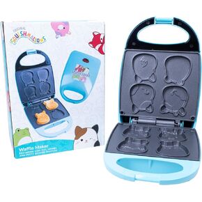 Fizz Creations Squishmallows Squish Squad Waffle Maker | Officially Licensed Squishmallows Merchandise | Secure Lid | Shaped Non-stick Plates | American Style Waffles