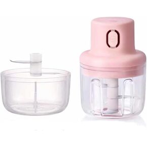 Electric Garlic Chopper Mini with 2Cups, Wireless Electric Food Processor with USB Charging, Mini Veggie Chopper for Small Vegetable Onion Tomato Pepper Herb
