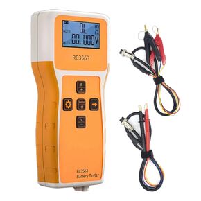 Battery Tester, Battery Internal Resistance Voltage Tester, 200Ω 100V Portable Car Battery Tester for High Accuracy True 4-Wire AC Sine Lithium Lead-Acid Battery Voltage Detector (RC3563)