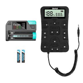 Dlyfull DB1 Small Universal Battery Tester and B4 Universal Battery Tester, 2X AAA Batteries Included, Cable Included