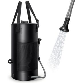 Solar Shower Bag, 5 Gal/20L Solar Heating Camping Shower Bag, Portable Shower with Reinforced Handles & Thick Tarpaulin, Solar Showers for Camping, Surfing, Outdoor Traveling, Hiking