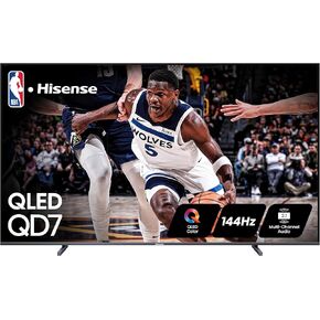 Hisense 100" Class QD7 Series Mini-LED 4K UHD Smart Fire TV (100QD7QF, 2025 Model) - QLED, 144hz, HDR10+, Dolby Vision, Dolby Atmos, Game Mode Pro, ALLM, Alexa Built in with Voice Remote, Black