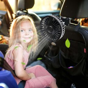 Backseat Car Fan for Baby Rear Facing, Adjustable Car Backseat Fans for Kids(No Battery)