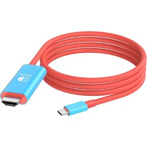 USB C to HDMI Cable for Nintendo Switch Docking Station, 2M/6.6FT Portable Switch TV Adapter Cable Support PD 100W Fast Charging for Nintendo Switch/OLED,Steam Deck,MacBook Pro,iPad, Galaxy and More