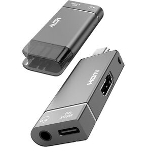 Switch Dock, USB C to HDMI Adapter with 4K@60Hz HDMI, 3.5mm Headphone Audio Jack, 100W PD, TV Dock for Nintendo Switch/Steam Deck/ROG Ally/Legion Go/MSI Claw/Nitro Deck/Steam Deck OLED 3 in 1