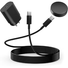 25W Samsung Watch Charger Dual USB-C Cable | Super Fast Wireless Charging Station for Galaxy Watch 7/6/5/4 Series & S25/S24/S23/S22 Ultra/Z Flip 6 | 3.3ft Magnetic Wireless Charging Dock