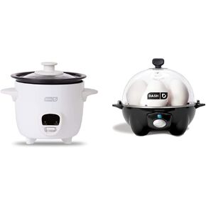 Mini Rice Cooker and Egg Cooker Bundle - Make Perfect Rice, Grains and Eggs Easily
