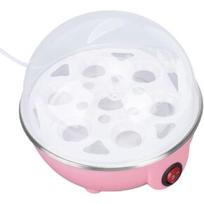 Electric Egg Maker Up to 7 Large Boiled Eggs Cooker Automatic Power Off Egg Steamer Egg Poacher with Heating Plate (US Plug 110V)